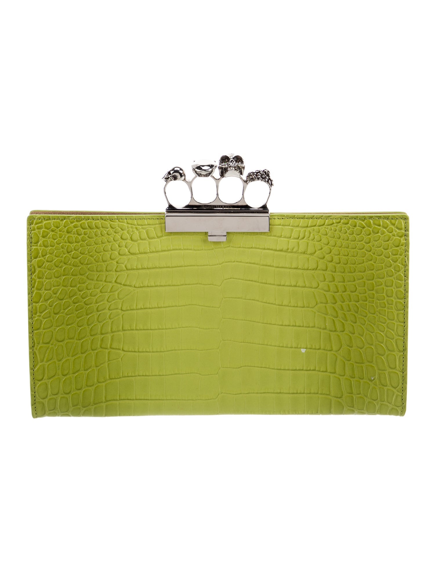 Alexander McQueen Embossed Leather Clutch